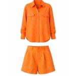 Linen Suit Orange (shorts)