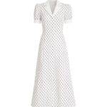 Vivienne Polka Dress White Maxi